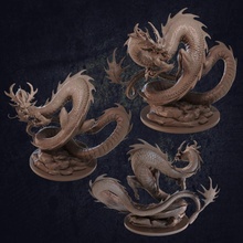 asian dragon - pre supported tabletop boss chinese creature dragons dungeons epic japanese monster river large huge trappers legendary dnd gargantuan lodge lung 3d print model - Mito3D