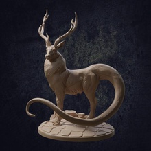 glade mystic deer - presupported tabletop animal chinese creature dragon dragons dungeons hero japanese monster mount character stag trappers asian dnd antlers lodge sika sikka 3d print model - Mito3D