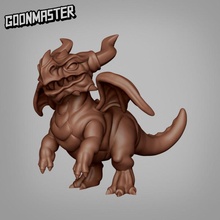 chompy - dragon tabletop creature dinosaur fantasy pet rpg wargaming miniature trex basilisk raptor dnd wyvern pathfinder kobold 3d print model - Mito3D
