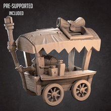 trade wagon tabletop pirate miniature boardgame carriage patreon d&d scenery 3d print model - Mito3D
