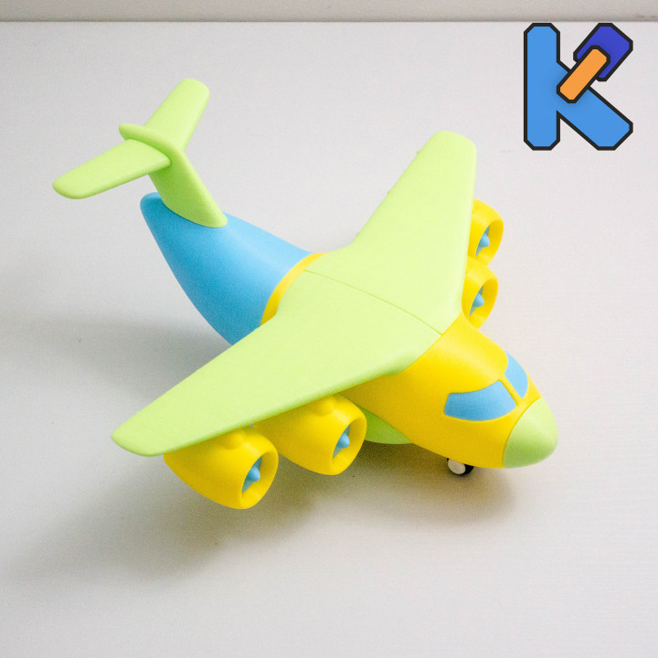 transport avion jouet puzzle cargaison pin moquerie 3D print model - Mito3D