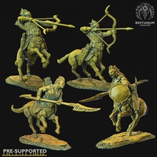 4x centaur kadın savaşçılar paket masaüstü okçu karanlık fantezi canavar savaşçı eğilmek süvari zindan d dnd 32mm Warhamer mızrakçılar Hayvanların 3d print model - Mito3D