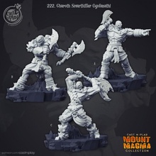 gharoth Smartkiller Ogolanathi pre supported Tischplatte Axt Barbar Held montieren Krieger Magma npc Achsen Castnplay posiert vorausgesetzt unterstützt Zweihand 3d print model - Mito3D