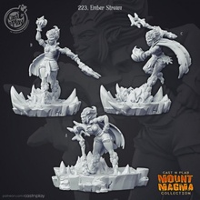 ember stream pre-supported tabletop fantasy volcano d&d cast sorceress castnplay presupported genasi supported 3d print model - Mito3D