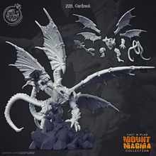 garamok pre-supported tabletop demon fantasy mount flying volcano d&d magma castnplay infernal presupported avernus supported 3d print model - Mito3D