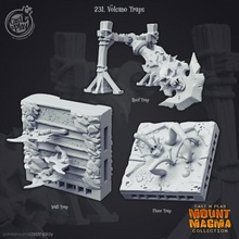 volcano floor traps pre-supported tabletop fantasy lock modular tile dungeon tiles magma openlock inferno castnplay avernus 3d print model - Mito3D