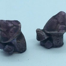 leaning mushroom clusters basing 28mm miniatures tabletop dnd pathfinder bases mushrooms undrdark 3d print model - Mito3D