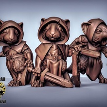 mousle rangers pre supports tabletop rpg mouse dungeonsanddragons ranger rogue dnd presupported 3d print model - Mito3D