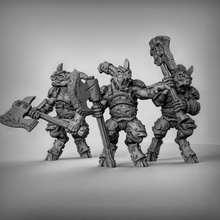 blindé hommes bêtes table démon fantaisie rpg marteau guerre donjons Dragons chaos dnd éclaireur jeux ageofsigmar monter 3d print model - Mito3D