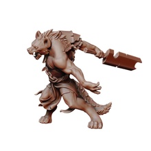 gnoll tabletop dragons dungeons fantasy warhammer miniature dnd hyena knoll 3d print model - Mito3D