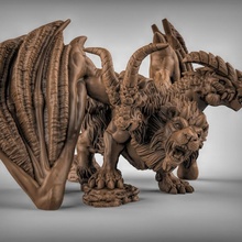 chimera tavolo fantasia mostro rpg warhammer Dungeons and Dragons caos dnd esploratore giochi kingsofwar ageofsigmar bestie 3d print model - Mito3D