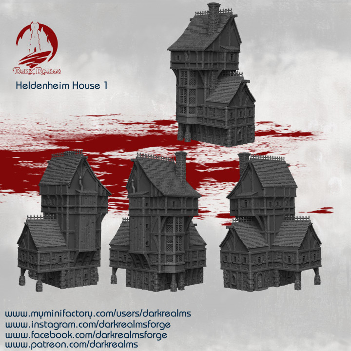 eroe casa Casa 1 tavolo edificio fantasia terreno warhammer d aos 3D print model - Mito3D