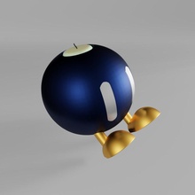 bob omb mum Kulp destek hayran Sanat nintendo video oyunları Mario deko super mario 3d print model - Mito3D