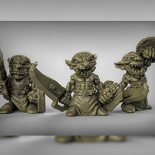 goblins shields tabletop fantasy goblin rpg warhammer dungeonsanddragons dnd pathfinder tabletopgames kingsofwar ageofsigmar aos 3d print model - Mito3D