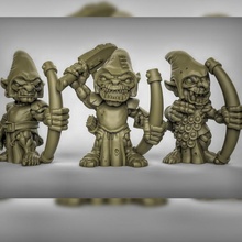 cin okçular masaüstü okçu fantezi rpg Warhammer Zindanlar Ejderhalar dnd yol bulucu oyunları Kingsofwar Ageofsigmar aos goblinarcher 3d print model - Mito3D