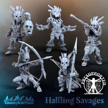halfling savages tabletop barbarian fighter hunter miniature ranger dnd pathfinder savage darksun athas vodoo 3d print model - Mito3D