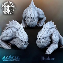 jhakar tabletop dinosaur lizard miniature dnd pathfinder darksun atas 3d print model - Mito3D