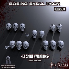 skull pack basing tabletop 40k terrain wargaming warhammer skulls base sigmar 3d print model - Mito3D