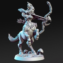 ypponia hembra centauro arquero 32mm dnd mesa mujer caballo cuernos rn estudio 3d print model - Mito3D