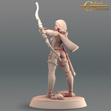 female ranger tabletop arrow dragon elf game girl hero human mini roleplay rpg woman miniature bow dungeon 28mm 32mm 3d print model - Mito3D