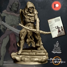 wight archer - presupported modular tabletop fantasy rpg soldier undead wargaming warhammer zombie miniature lotr bow cemetery graveyard 28mm dnd frostgrave skirmish pre-supported statblock 3d print model - Mito3D