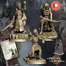 wight court - presupported modular tabletop archer fantasy king rpg undead wargaming warhammer zombie miniature lotr lich prince cemetery graveyard 28mm dnd frostgrave skirmish necromancer pre-supported statblock 3d print model - Mito3D