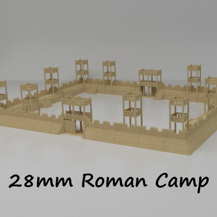 28mm romano campo tavolo terreno imperiale legione Cesare fortificazione 1 72 legionario 3D print model - Mito3D