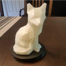 poly fox base lamp 3d print model - Mito3D