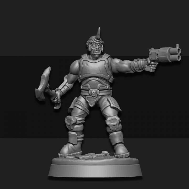 männlich Ork Veteran 02 Tischplatte Miniatur Kriegsspiel Raider Gießerei sarks 3D print model - Mito3D