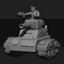 goblin junker tank 01 tabletop vehicle miniature scifi wargame foundry sarks 3d print model - Mito3D