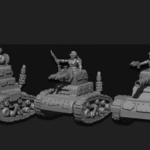 goblin junker tank company tabletop vehicle miniature scifi wargame foundry sarks 3d print model - Mito3D