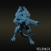 reptil soldado fusilero v1 mesa lagartija martillo guerra ciencia ficción juego 40k gente 3d print model - Mito3D