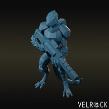 reptiliano soldado atirador v2 tampo mesa lagarto Soldado martelo guerra scifi jogo 40k jogos folk 3d print model - Mito3D