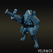 reptil soldado granadero v1 mesa lagartija martillo guerra ciencia ficción juego 40k gente 3d print model - Mito3D