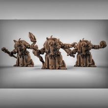sıçan halk Şamanlar silah seçenekler masaüstü fantezi rpg Warhammer Zindanlar Ejderhalar kaos dnd yol bulucu oyunları Skaven canavar adamlar şaman Ageofsigmar Ratfolk gri 3d print model - Mito3D