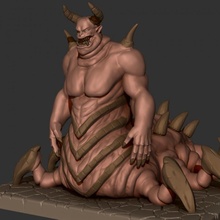 cambre diable table démon créature monstre rpg donjons Dragons dnd 3d print model - Mito3D