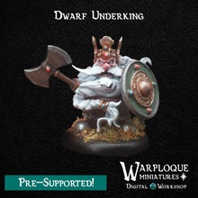 dwarf underking tabletop dragons dungeons warhammer dnd dwarves kingsofwar ageofsigmar 3d print model - Mito3D