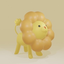 pon lion standing pose figure toy pondelion misterdonut 3d print model - Mito3D