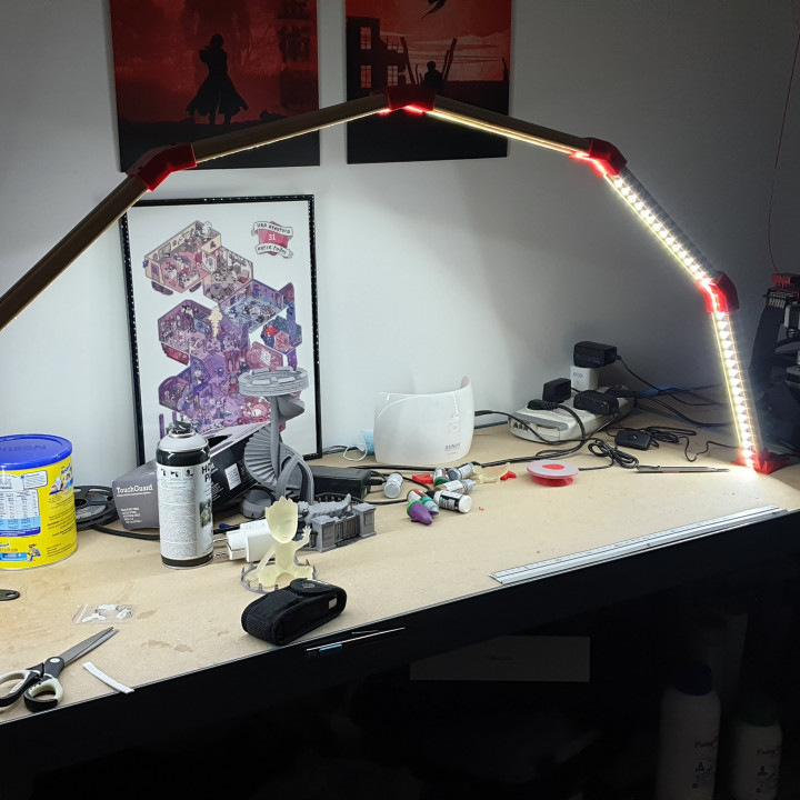 arco ligero jardín lámpara LED 3D print model - Mito3D