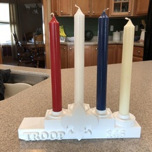 boy scout - eagle ceremony candle holder scouts 3d print model - Mito3D