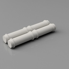 modular pipe - straight pipes 100mm tabletop scenary 3d print model - Mito3D