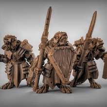 armoured ratfolk sheilds tabletop fantasy warhammer rat dungeonsanddragons dnd pathfinder skaven kingsofwar ageofsigmar aos stormvermin 3d print model - Mito3D