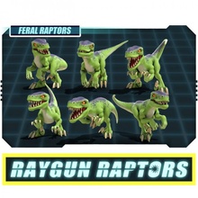 Raygun raptores feroz raptor pelotão loja exército dinossauro jurássico mini jogos guerra martelo miniatura tampo mesa velociraptor jogo 3d print model - Mito3D