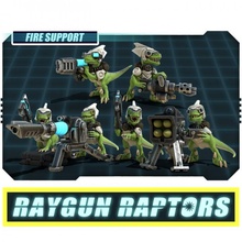 Raygun raptores suporte pelotão loja exército dinossauro jurássico mini jogos guerra martelo miniatura tampo mesa velociraptor jogo raptor 3d print model - Mito3D