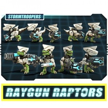raygun raptors stormtrooper squad store army dino dinosaur jurassic mini wargaming warhammer miniature tabletop velociraptor wargame raptor 3d print model - Mito3D
