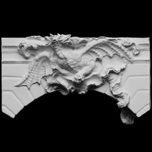 dragon scan sculpture france 3dprintable gateway rococo 3d print model - Mito3D
