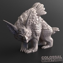owlbear pre-supported tabletop fantasy miniatures rpg 3dprinted dungeonsanddragons 3d print model - Mito3D