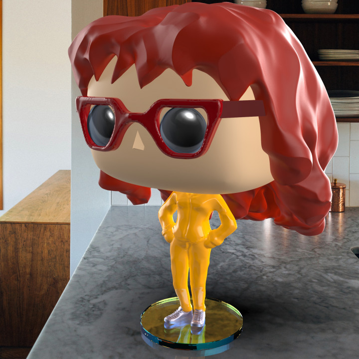 funko pop girl woman finkopop 3D print model - Mito3D