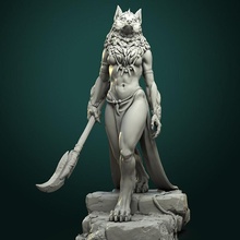 oleana hombre lobo reina mesa fantasía figurilla juego rpg mujer personaje miniatura guerra dnd pionero ttrpg dndcharacter 3d print model - Mito3D