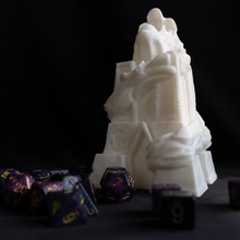 shamanic ritual dicebox threaded tabletop box dice support tower dnd pathfinder shaman ttrpg 3d print model - Mito3D